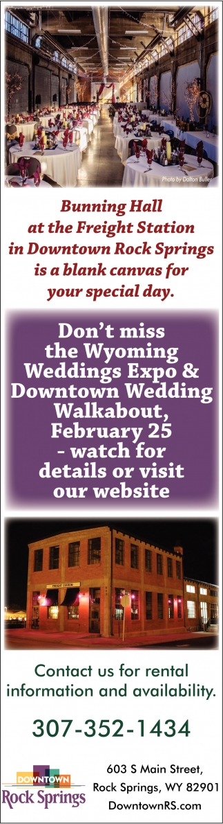 Don #39 t miss the Wyoming Wedding Expo and Downtown Wedding Downtown Rock