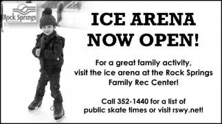 Ice Arena Now Open Rock Springs Family Recreation Center Rock River WY